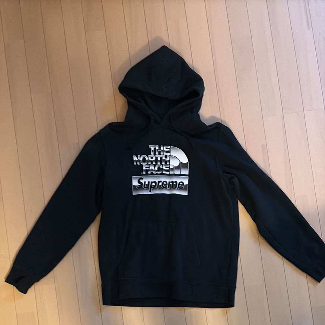 Supreme x The North Face Metallic Logo Hooded Sweatshirt "Black"