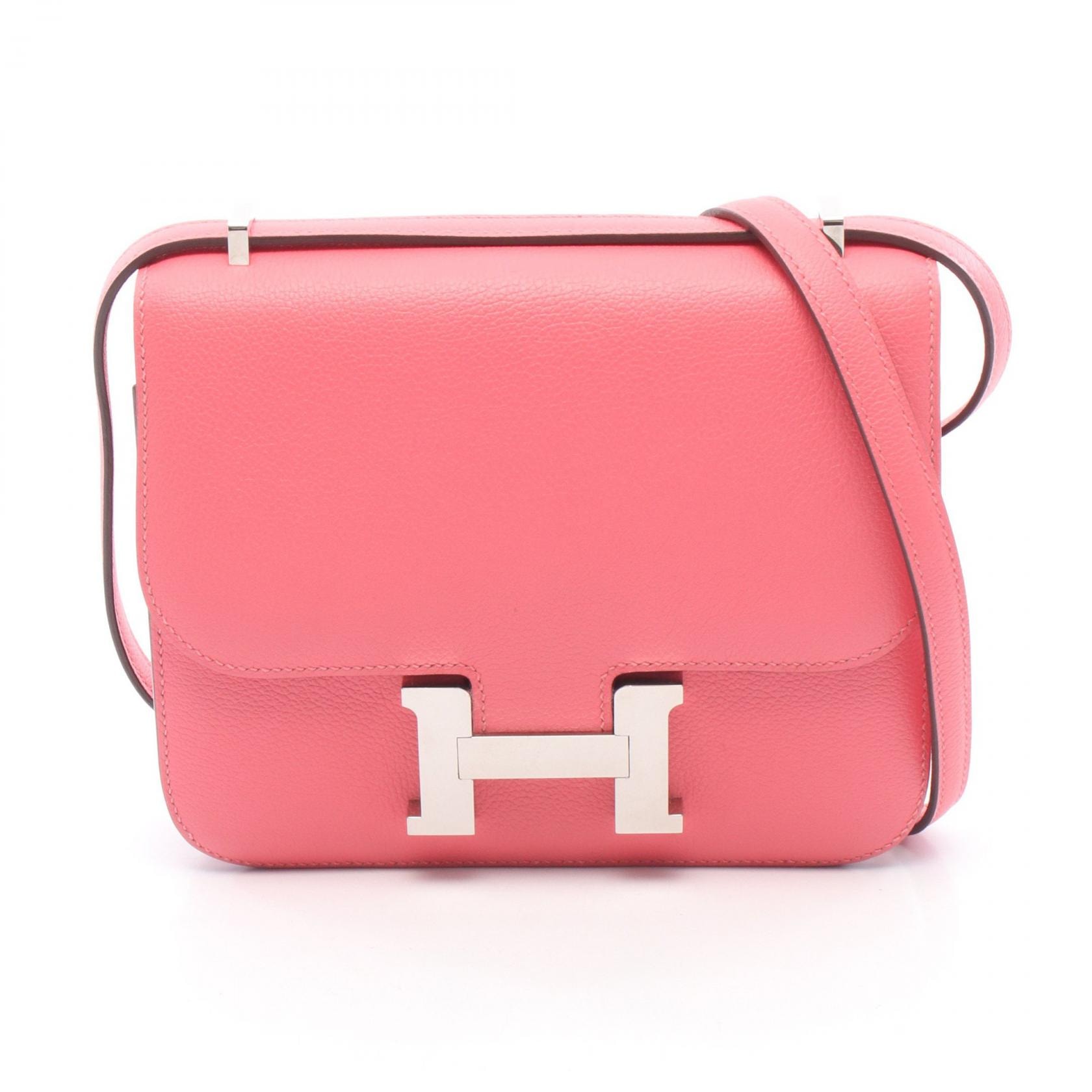 エルメス HERMES コンスタンス3 ミニ ショルダーバッグ バッグ レザー エバーカラー エバーカラー ローズアザレ C刻印(2018年製造) レディース ピンク系 【中古】