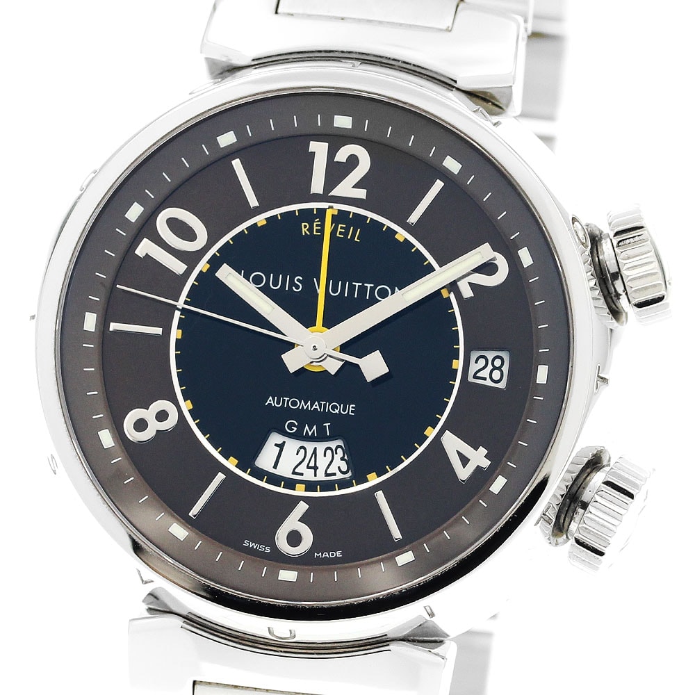 ルイ・ヴィトン タンブールGMT レヴェイユ Q1151 メンズ 【中古】