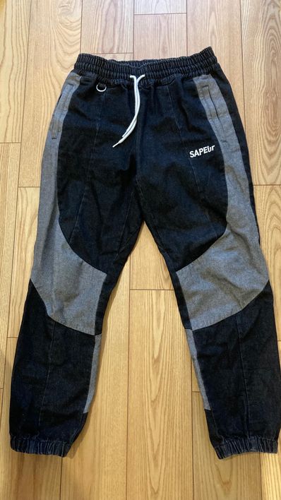 SAPEur DENIM TRACK PANTS "Black"
