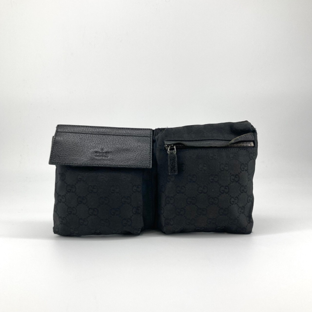 GUCCI(グッチ) GGキャンバス 28566R ウエストバッグ ブラック