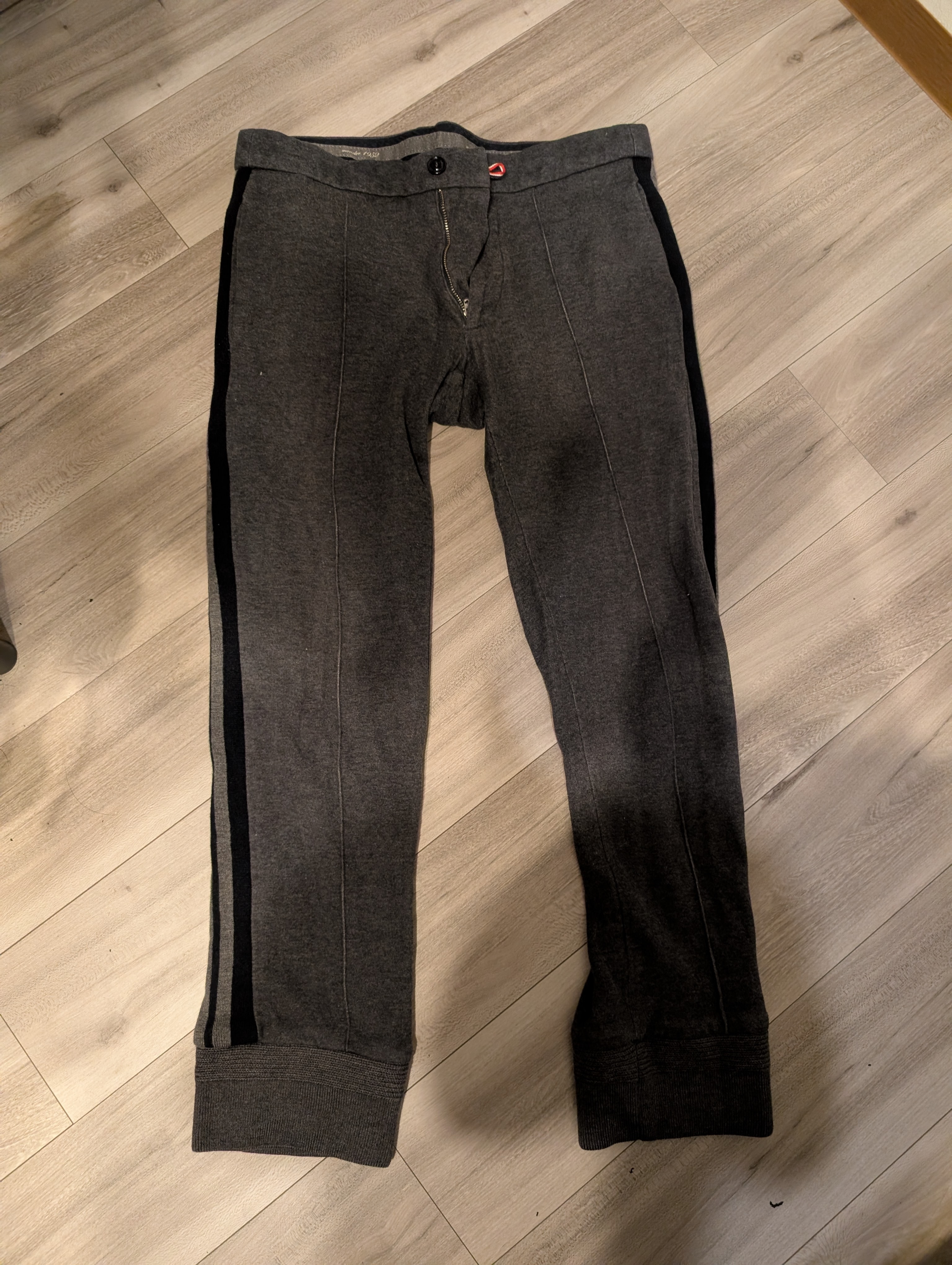 MONCLER Cotton Blend Tailored Trousers "Grey"