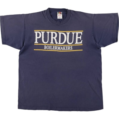 古着 90~00年代 フルーツオブザルーム FRUIT OF THE LOOM PURDUE BOILERMAKERS アドバタイジングTシャツ USA製 メンズXL相当 ヴィンテージ/eaa590051