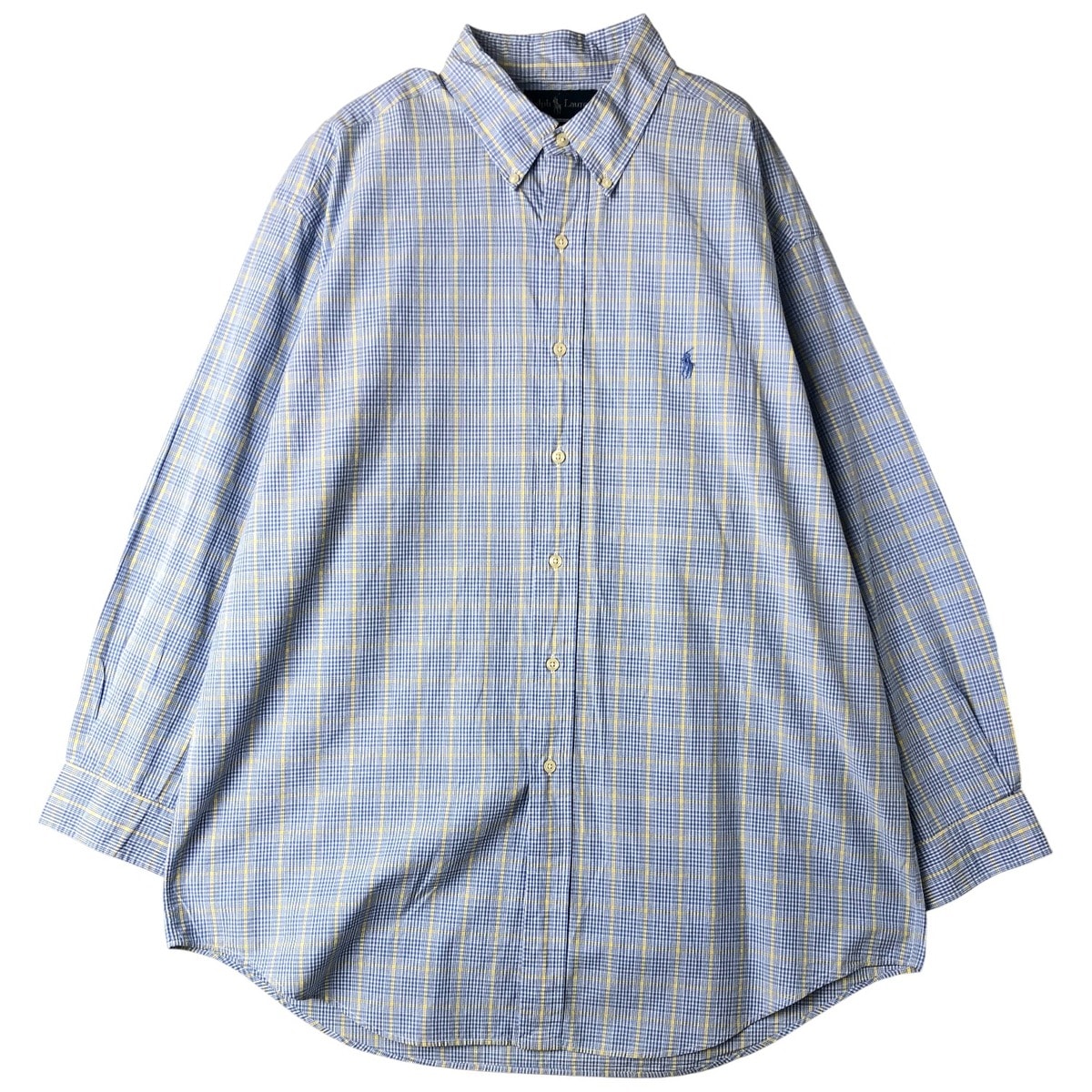 古着 ラルフローレン Ralph Lauren YARMOUTH 長袖 ボタンダウンチェックシャツ メンズXL相当/eaa609674
