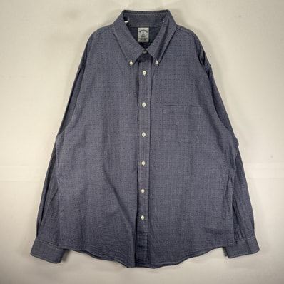 古着 ブルックスブラザーズ Brooks Brothers 長袖シャツ ボタンダウン ドット XL ブルー系 総柄 メンズ