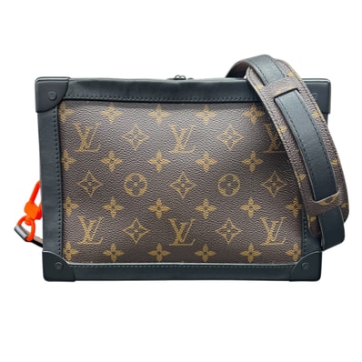 LOUIS VUITTON 美品 ルイヴィトン ソフトトランク モノグラム ソーラーレイ M44427 2way ショルダーバッグ DU3198 RFID確認済 PVC レザー ブラウン ブラック LV ヴィトン ABランク 中古 鑑定済 ヴィトンバッグ