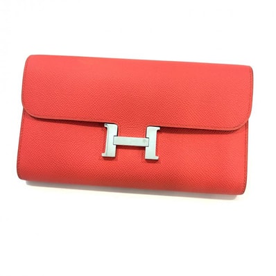HERMES コンスタンス ロング ヴォーエプソン フラミンゴ シルバー金具 A刻印 箱 ピンク【鑑定済み】正規品