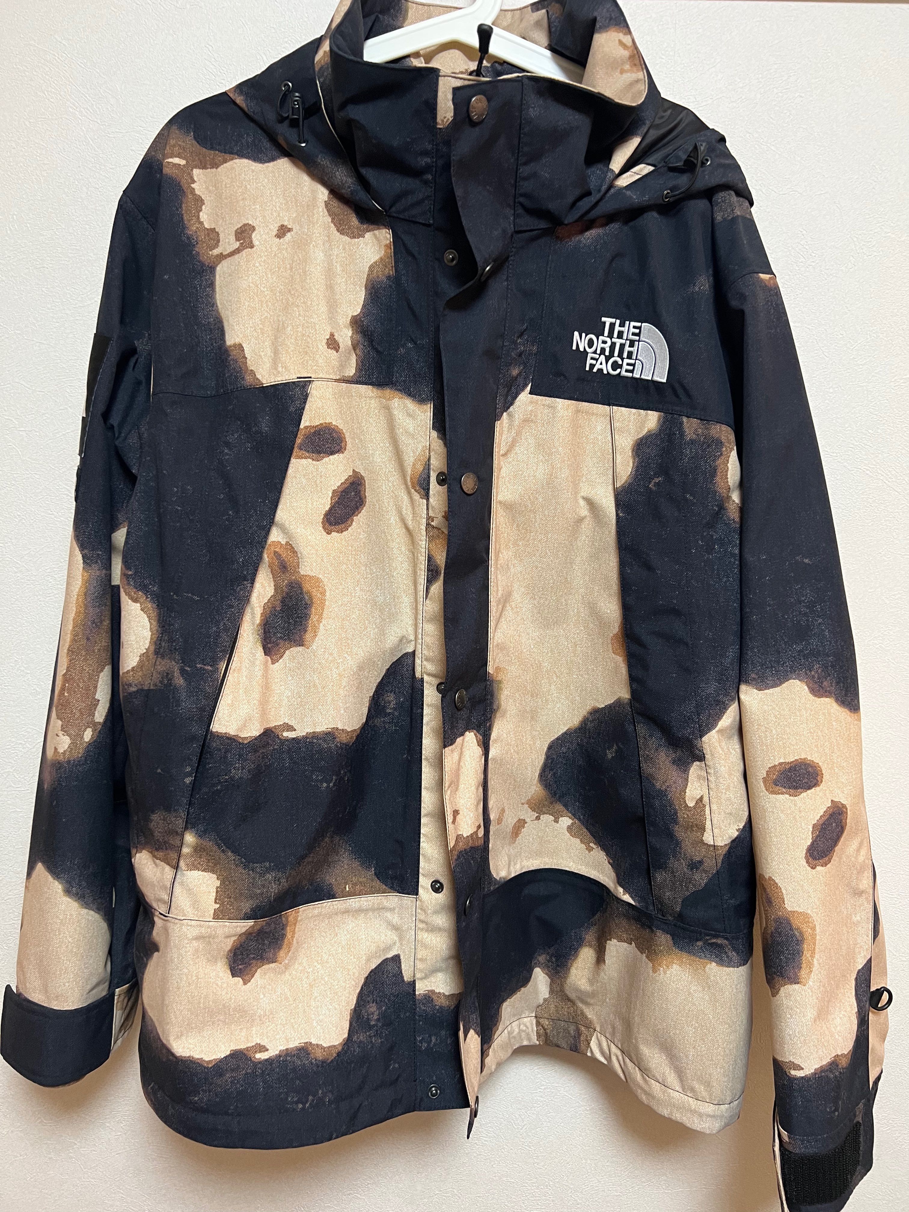 Supreme x The North Face Bleached Denim Print Mountain Jacket "Black"