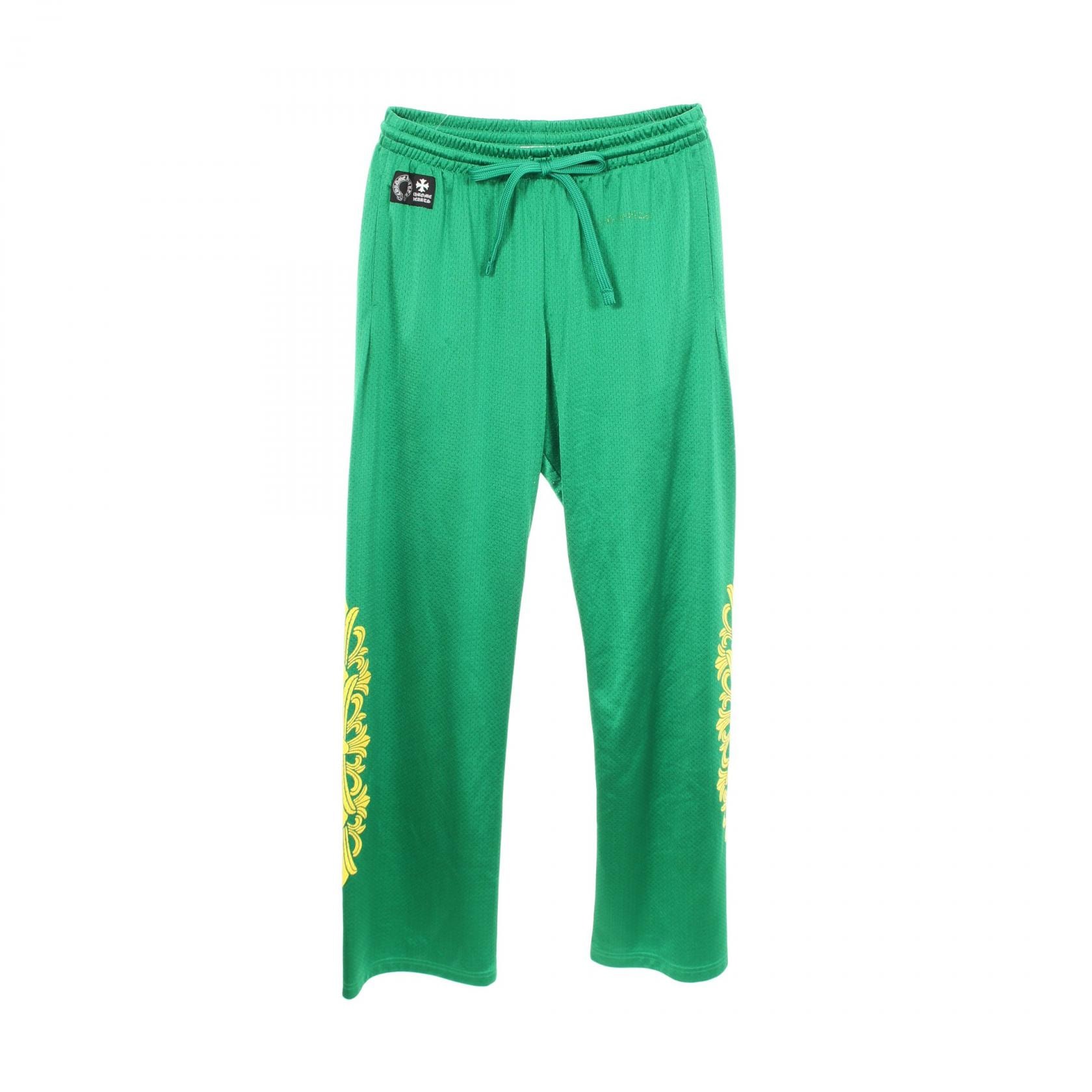 Chrome Hearts Varsity Mesh Long Pants "Green/Neon Yellow"