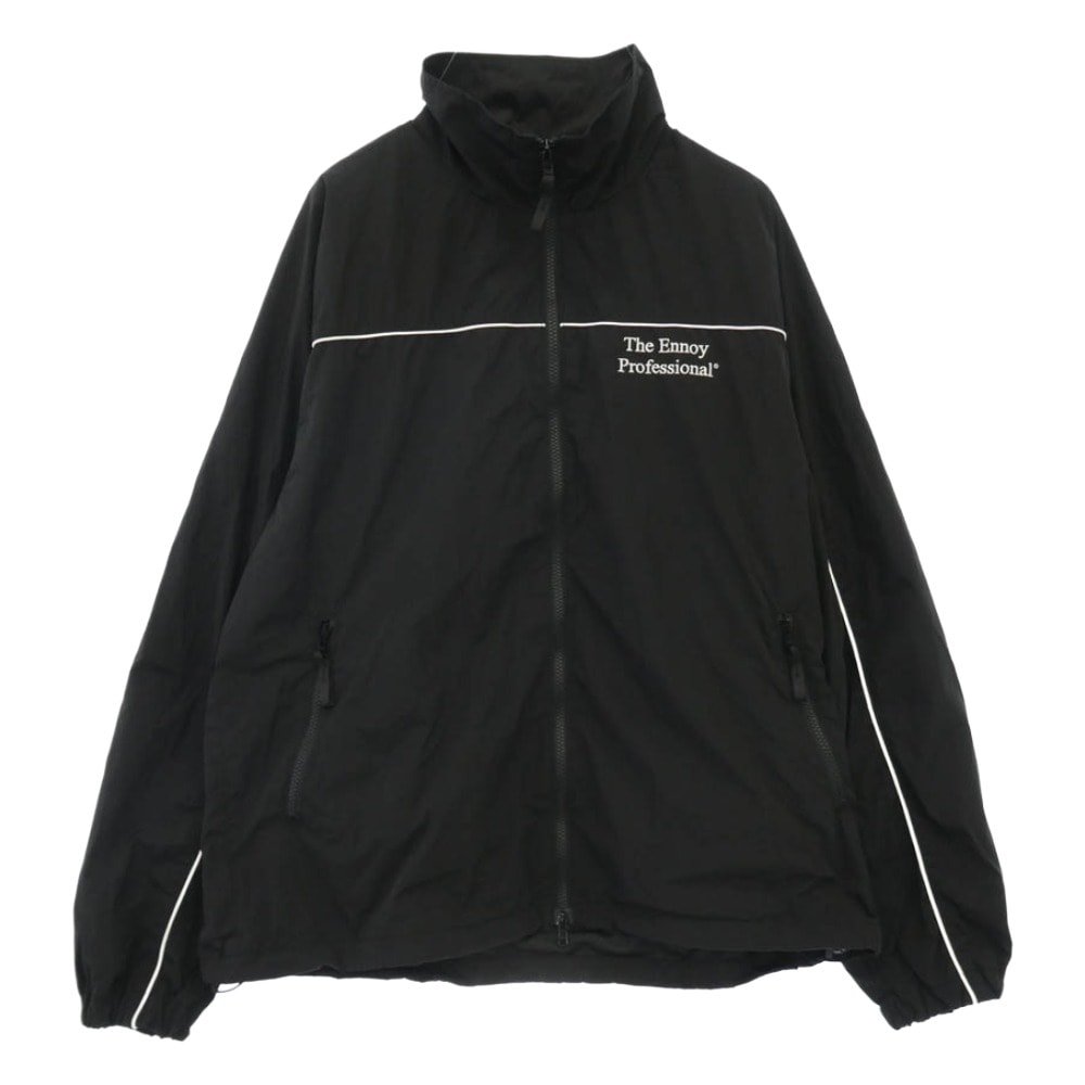 The Ennoy Professional ザ エンノイ プロフェッショナル 26SS SS26BRENJK01LP PIPING NYLON TRACK SUIT パイピング ナイロン トラック ジャケット ブラック系 L【中古】