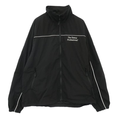The Ennoy Professional ザ エンノイ プロフェッショナル 26SS SS26BRENJK01LP PIPING NYLON TRACK SUIT パイピング ナイロン トラック ジャケット ブラック系 L【中古】