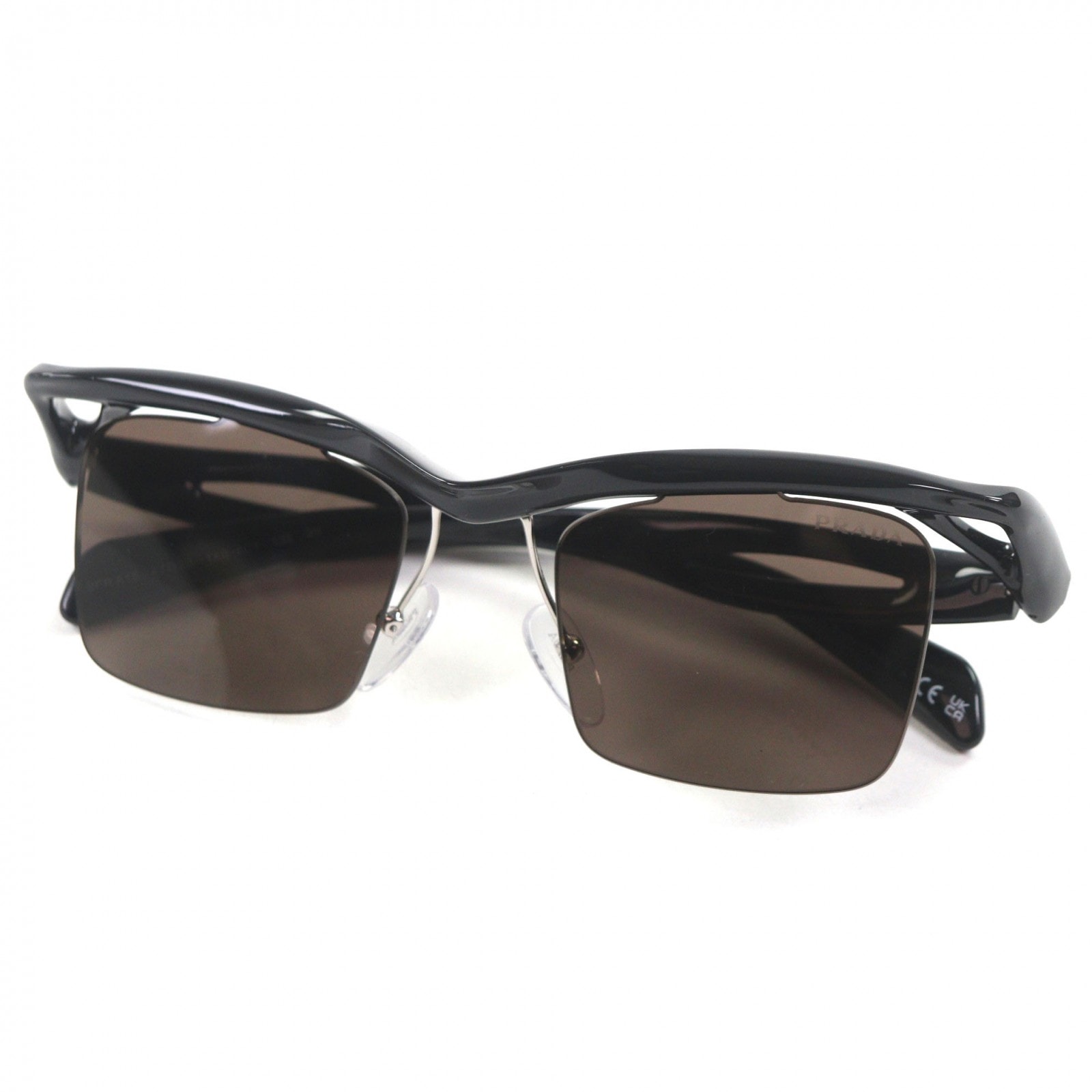 極美品 プラダ サングラス ブラック メンズ 47□20 135 SPRA15