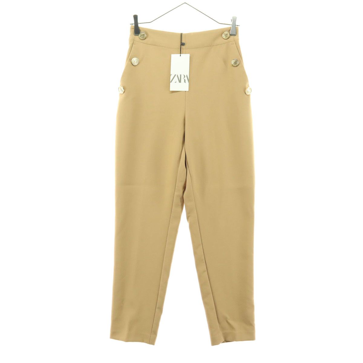 未使用 ZARA ザラ スラックスパンツ XS ブラウン系