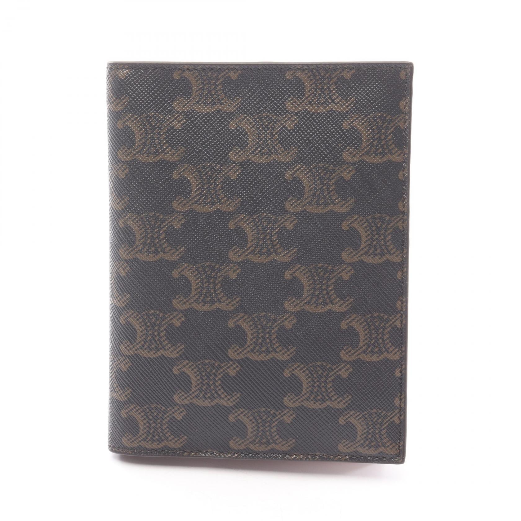 セリーヌ CELINE トリオンフ カードケース アクセサリー PVC レディース ブラック系 / ブラウン系 4M3432AK1.04BT 【中古】