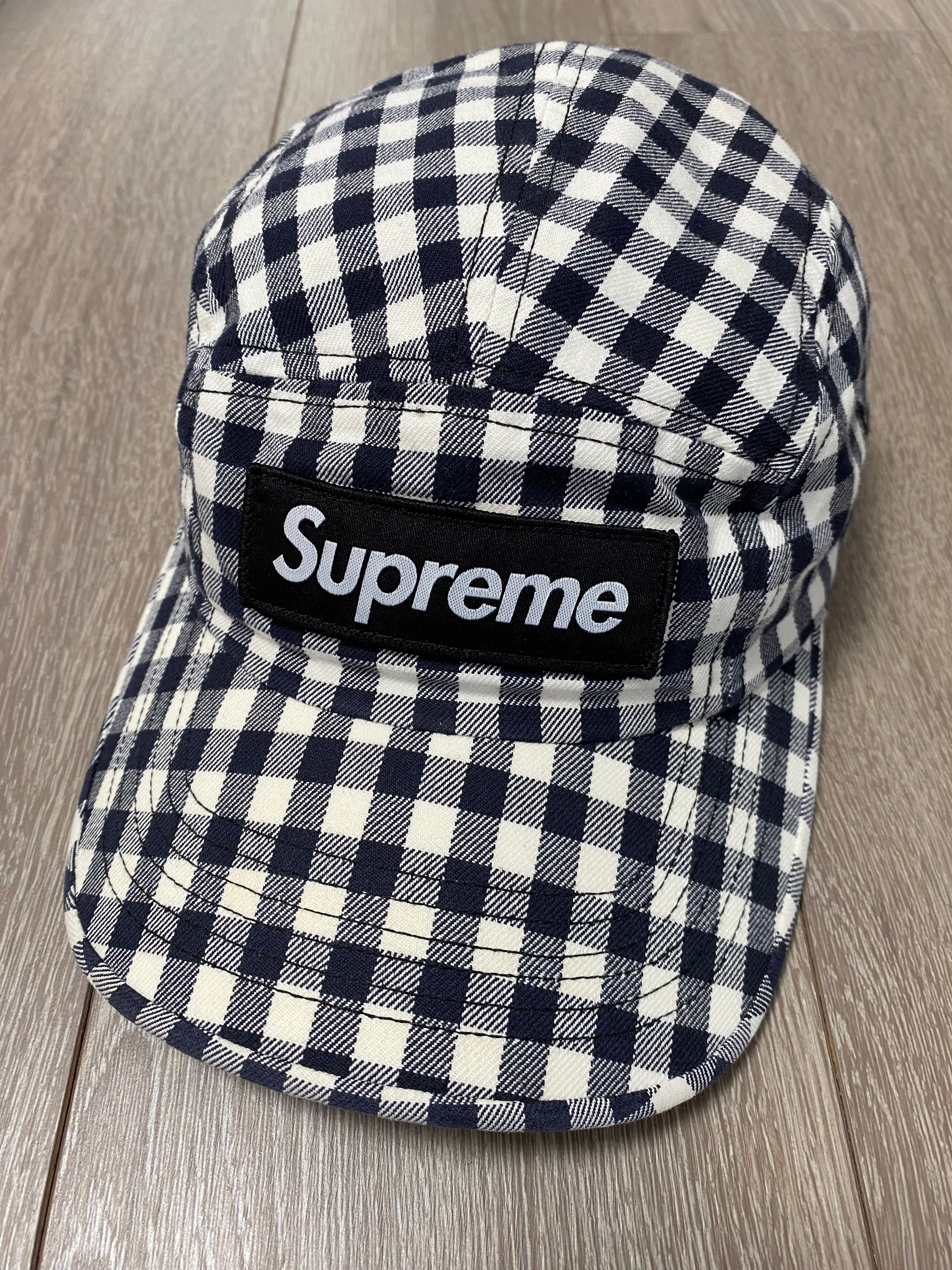 Supreme Gingham Camp Cap "Black"