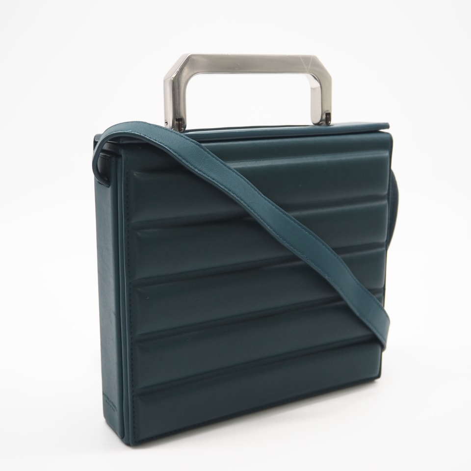 美品 BOTTEGAVENETA ボッテガヴェネタ レザー 2WAYバッグ 591717 2wayショルダーバッグ グリーン レザー レディース