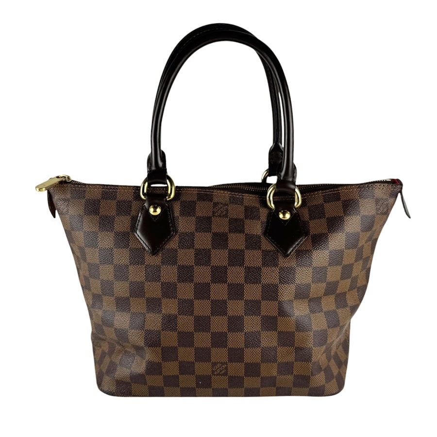 ルイ ヴィトン LOUIS VUITTON ハンドバッグ ダミエ サレヤPM ダミエキャンバス ブラウン ゴールド レディース N51183【中古】 z10596