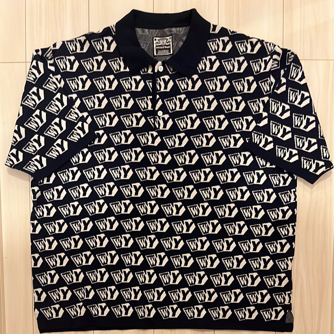 ウェイステッドユース ニット ポロ S/S "ネイビー" / ヴェルディ