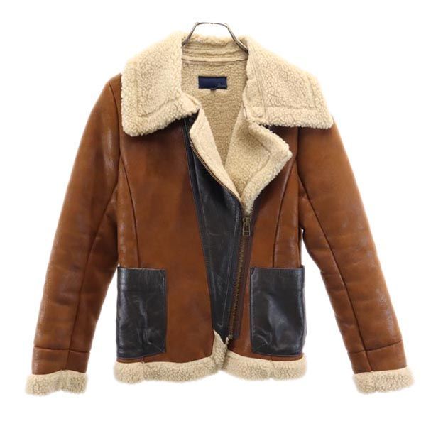 AVIREX 長袖 ムートン ダブルライダースジャケット