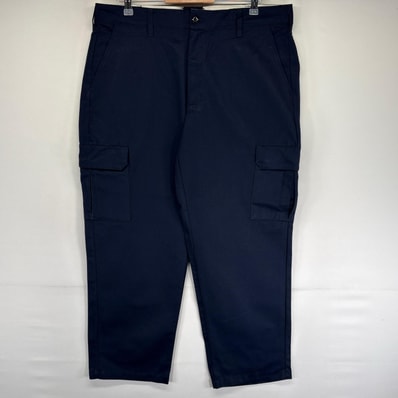 古着 レッドキャップ RED KAP パンツ 大きいサイズ ジッパーフライ ワンポイントロゴ ワークパンツ 作業着 w38 L30 ネイビー系 メンズ