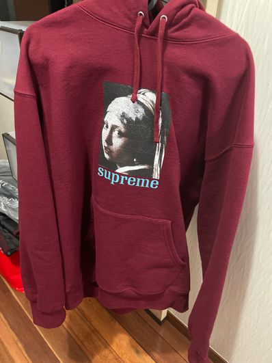 Supreme Pearl Hooded Sweatshirt "Cardinal"