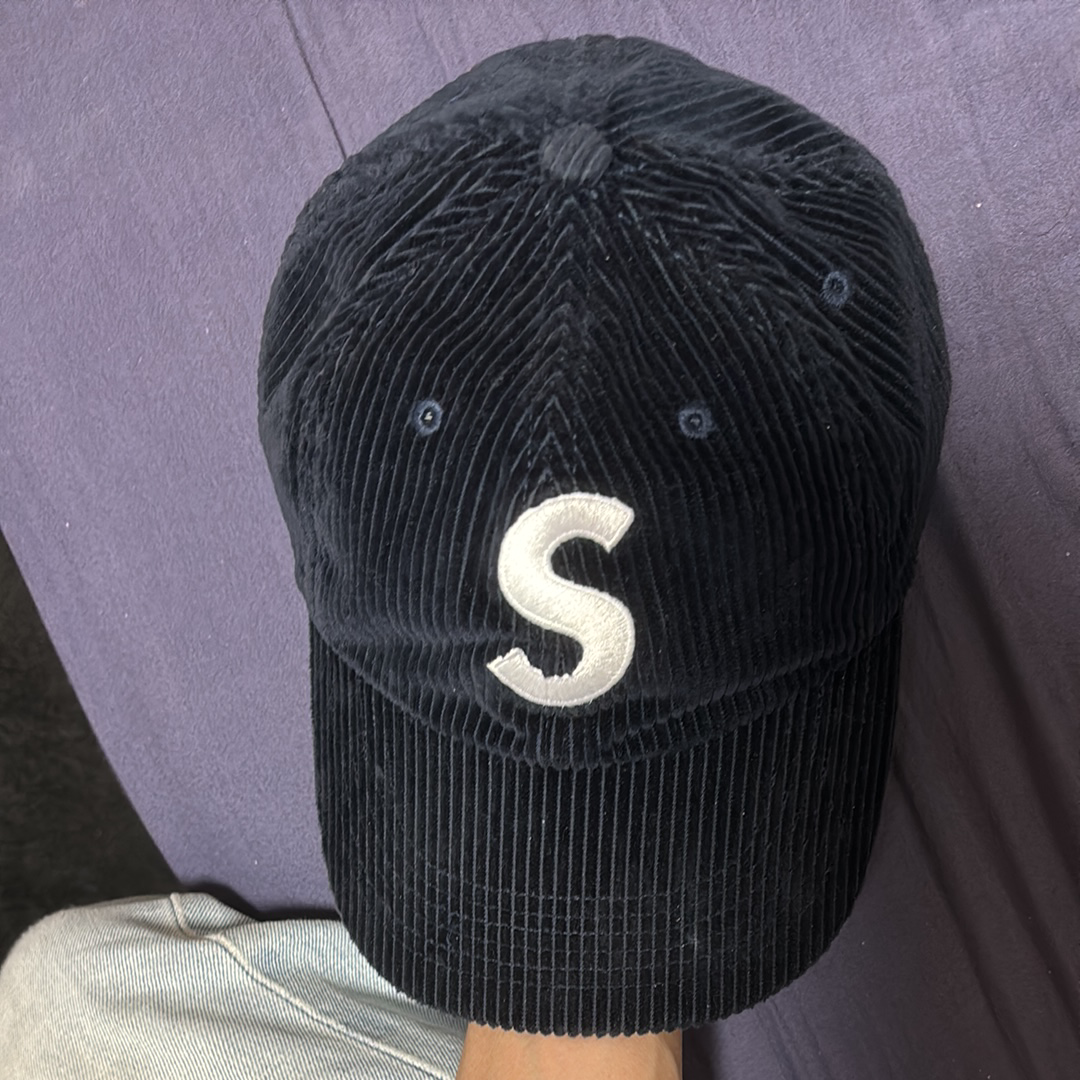 Supreme Corduroy S Logo 6-Panel "Navy"