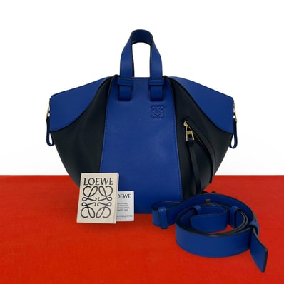 LOEWE ロエベ ハンモック スモール アナグラム レザー ショルダーバッグ ブルー
83417