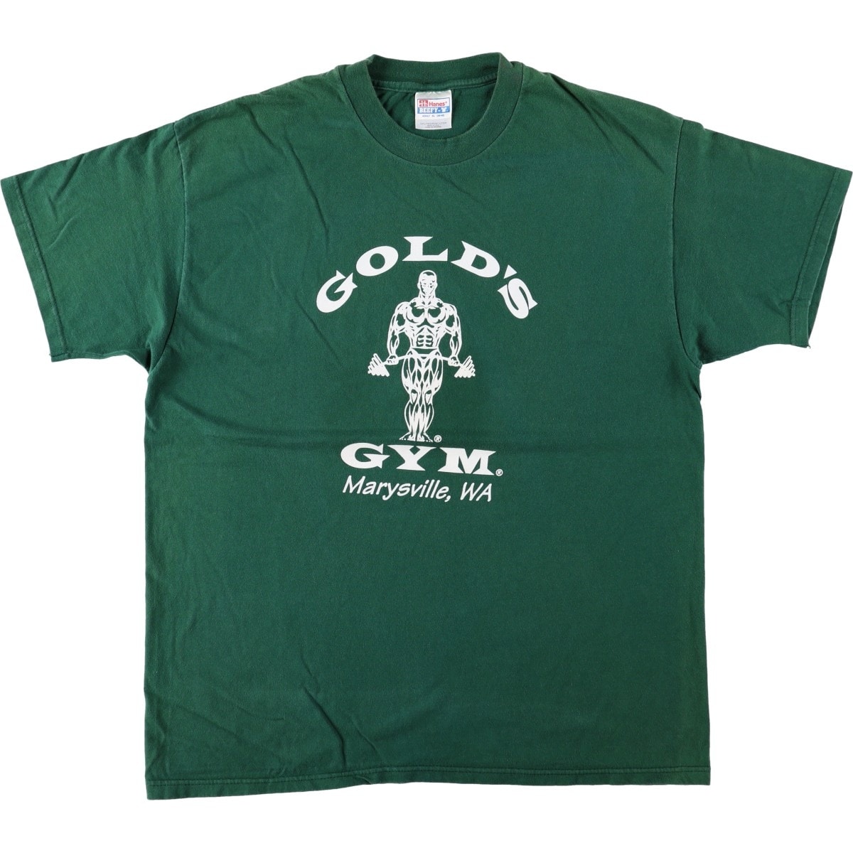 古着 ヘインズ Hanes BEEFY-T GOLD'S GYM ゴールドジム アドバタイジングTシャツ USA製 メンズXL相当/eaa642328
