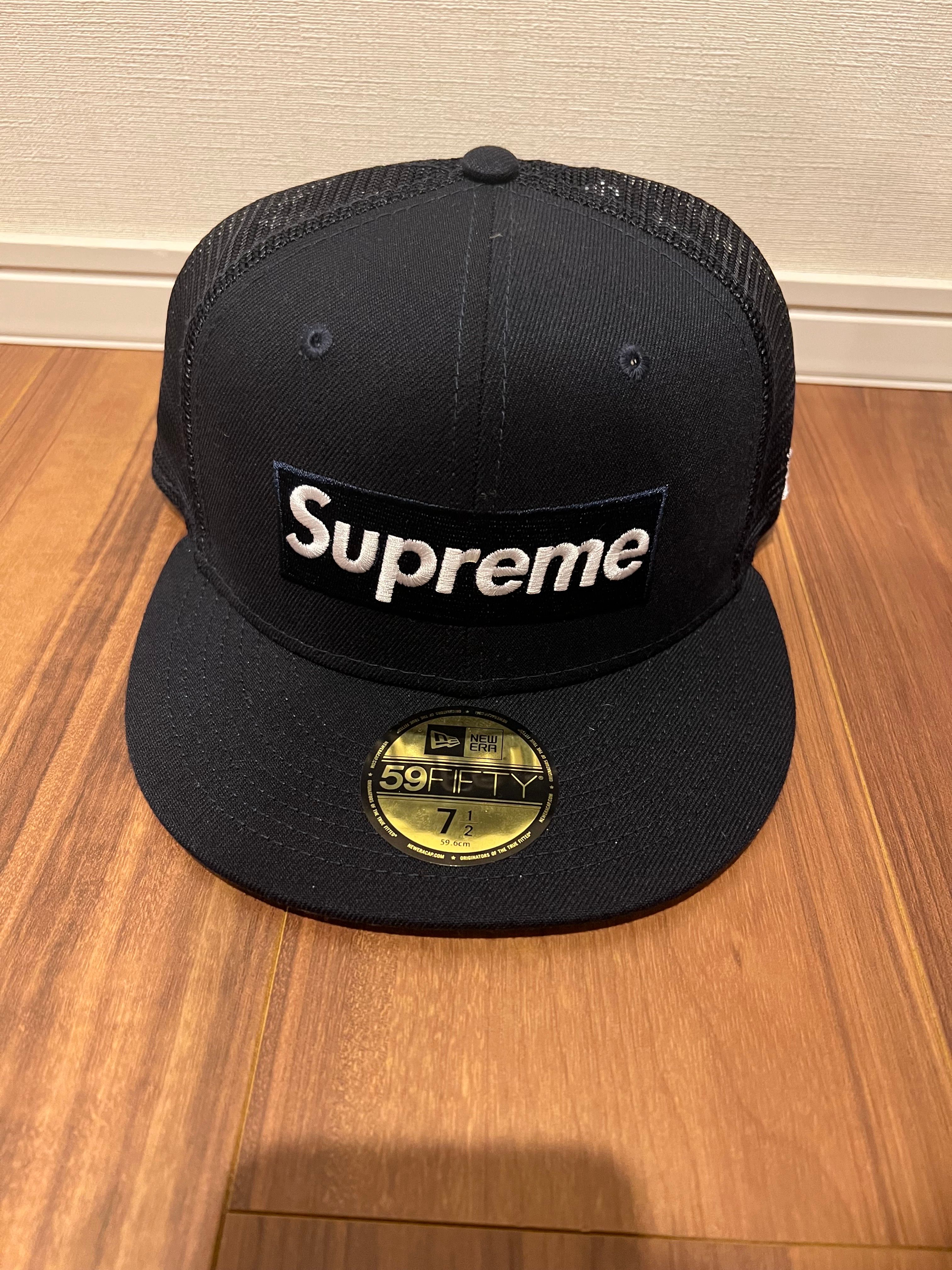 Supreme Box Logo Mesh Back New Era "Navy" (22SS)