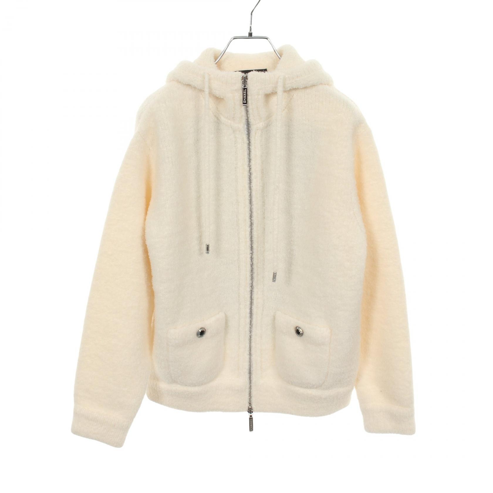 シャネル CHANEL ココネージュ パーカー 衣料品 トップス ウール カシミヤ レディース ホワイト系 P79707K11596 【中古】