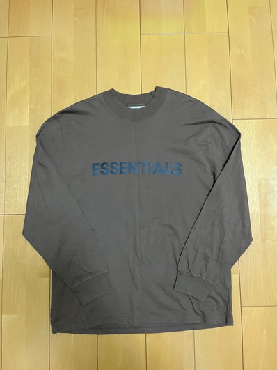 FEAR OF GOD ESSENTIALS / SSENSE 3D Silicon Applique Boxy Long Sleeve T-Shirt "Rain Drum"