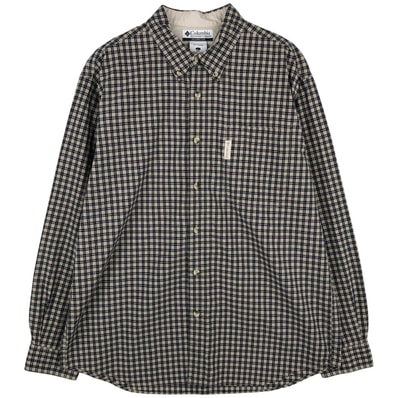 古着 00年代 コロンビア Columbia 長袖 ボタンダウンチェックシャツ メンズL相当/rab181199