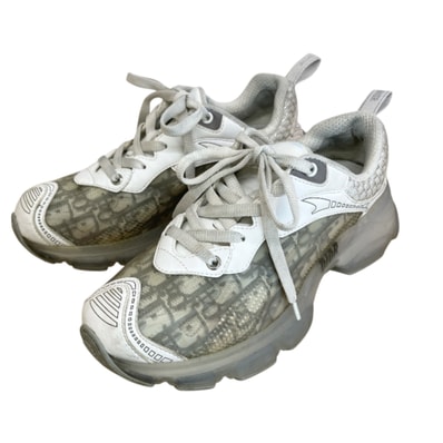 【値下げ】Christian Dior クリスチャンディオール Dior Vibe ディオール ヴァイブ スニーカー KCK365OBU ホワイト グレー レディース【中古】