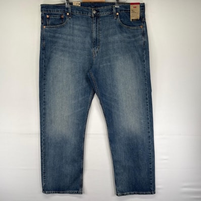 古着 デッドストック リーバイス Levi's デニム パンツ 569 タグ付 ストレッチ ストレート ジーパン W40 L34 ブルー系 メンズ