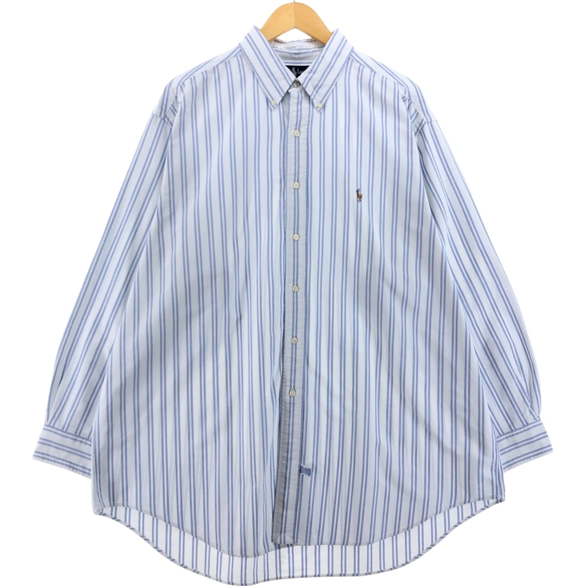古着 ラルフローレン Ralph Lauren YARMOUTH 長袖 ボタンダウンストライプシャツ メンズXXL相当/eaa521484