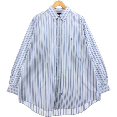 古着 ラルフローレン Ralph Lauren YARMOUTH 長袖 ボタンダウンストライプシャツ メンズXXL相当/eaa521484
