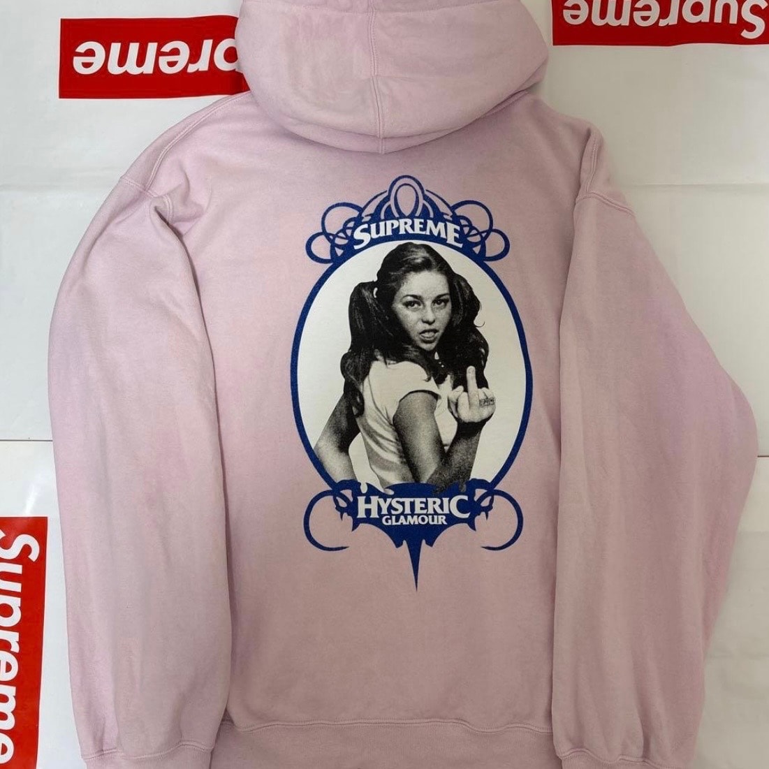 Supreme x HYSTERIC GLAMOUR Zip Up Hooded Sweatshirt "Pink"