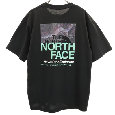 THE NORTH FACE ノースフェイス ハーフスウィッチングロゴ 半袖 Tシャツ L ブラック NT32338 アウトドア