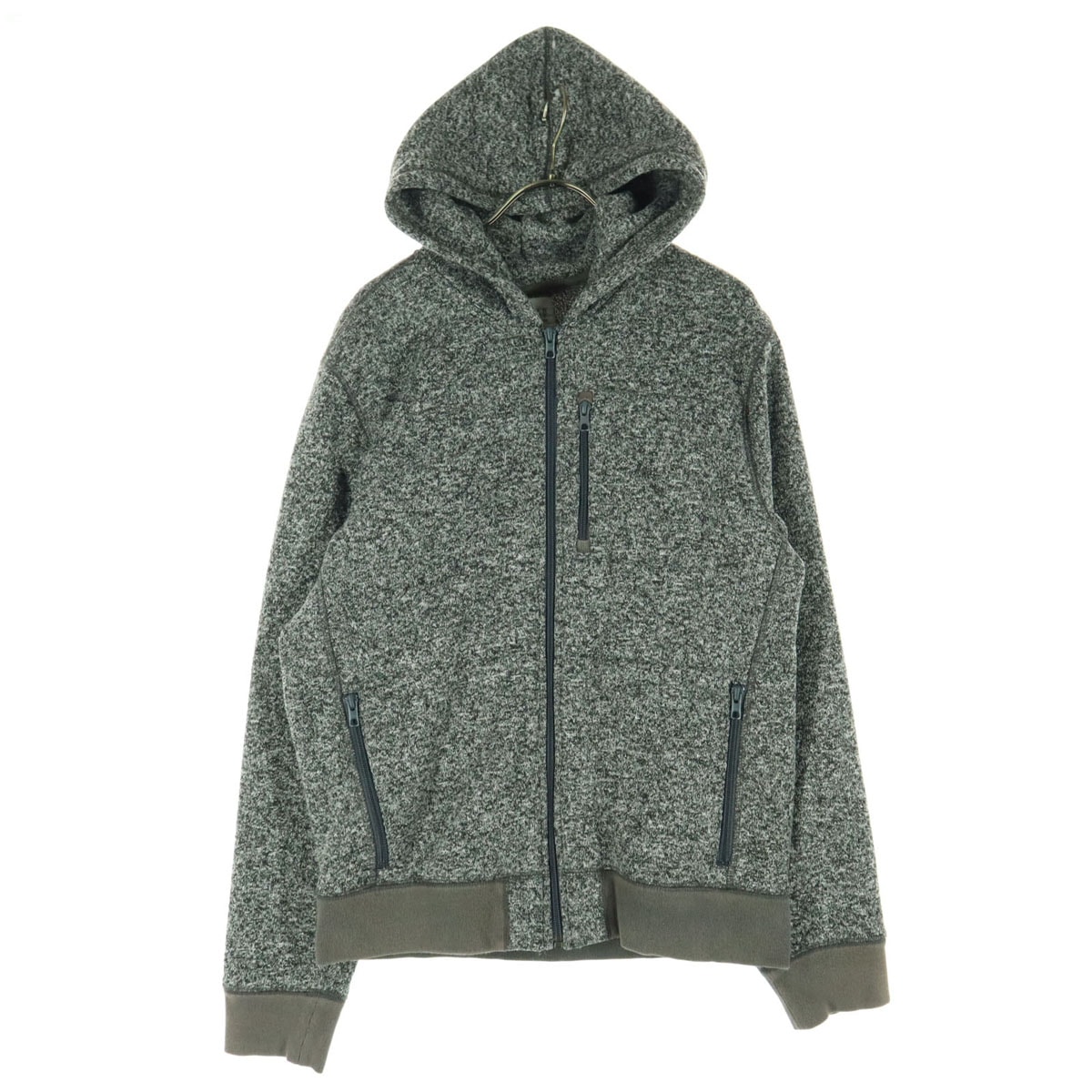 GAP ギャップ 裏起毛 長袖 ジップパーカー M グレー