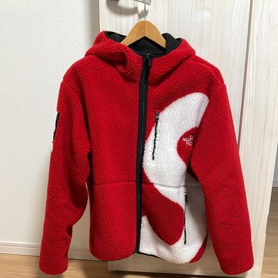 Supreme x The North Face S Logo Hooded Fleece Jacket "Red"