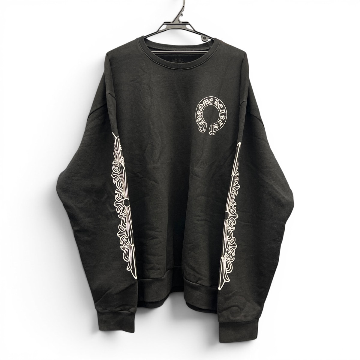Chrome Hearts Floral Cross Horseshoe Back Print Sweatshirt "Black"