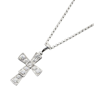 ブルガリ BVLGARI セルペンティクロス ダイヤ ネックレス ネックレス ジュエリー K18WG(ホワイトゴールド) ダイヤモンド レディース シルバー系 / クリア系 354038 【中古】