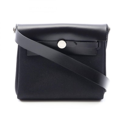 エルメス HERMES エールバッグジップ ミニ ショルダーバッグ バッグ トワルミリタリー / ヴァッシュハンター トワルミリタリー レディース ブラック系 【中古】