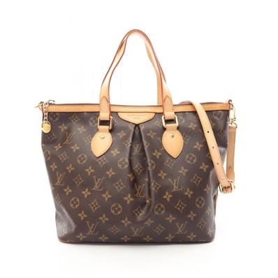 ルイ・ヴィトン LOUIS VUITTON パレルモPM モノグラム 2WAY ハンドバッグ バッグ PVCコーティングキャンバス レザー レディース ブラウン系 M40145 【中古】