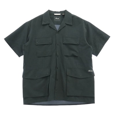 NANGA ナンガ NW2411-1H201-A DOT AIR UTILITY PK SHORT SLEEVE SHIRT ドットエア ユーティリティーポケット ショートスリーブ 半袖 シャツ ダークグレー系 M【中古】