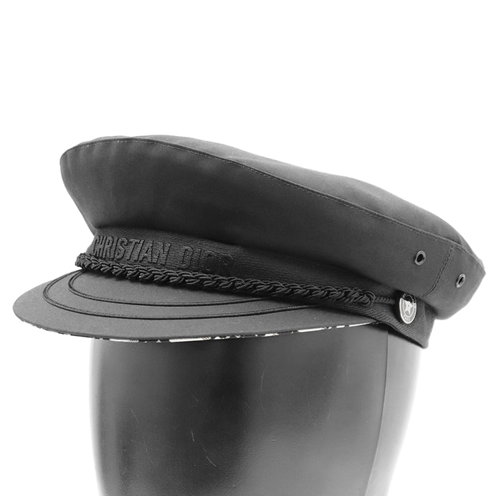 【美品】Christian Dior クリスチャンディオール マリンキャップ サイズ 57 帽子 小物 ブラック 黒 メンズ レディース ユニセックス イタリア製