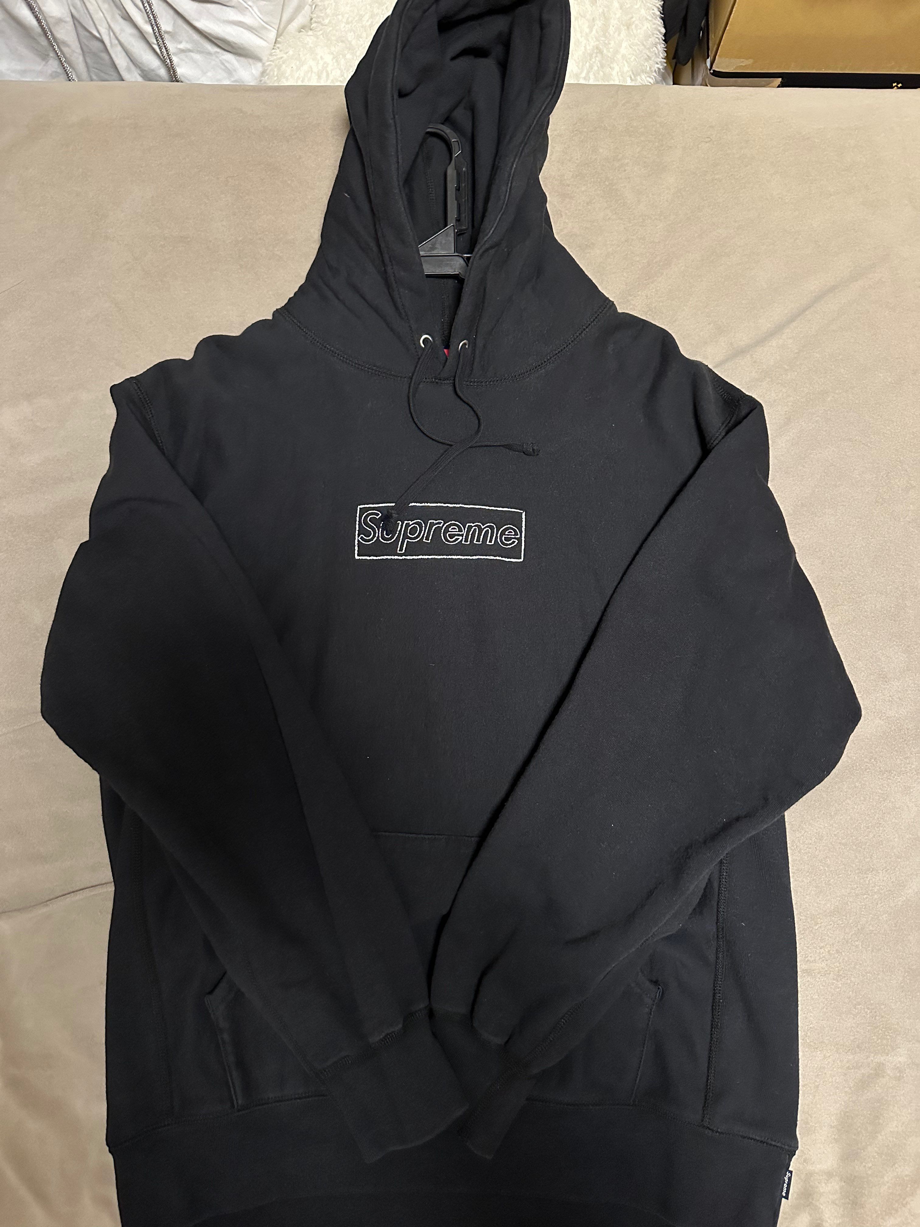 Supreme KAWS Chalk Logo Hooded Sweatshirt "Black"(2021)