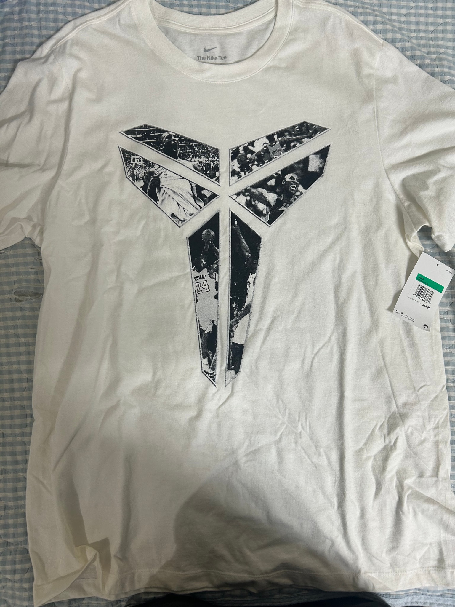 Nike Kobe Bryant Los Angeles Lakers Memorial Statue Unveil T-shirt "White"
