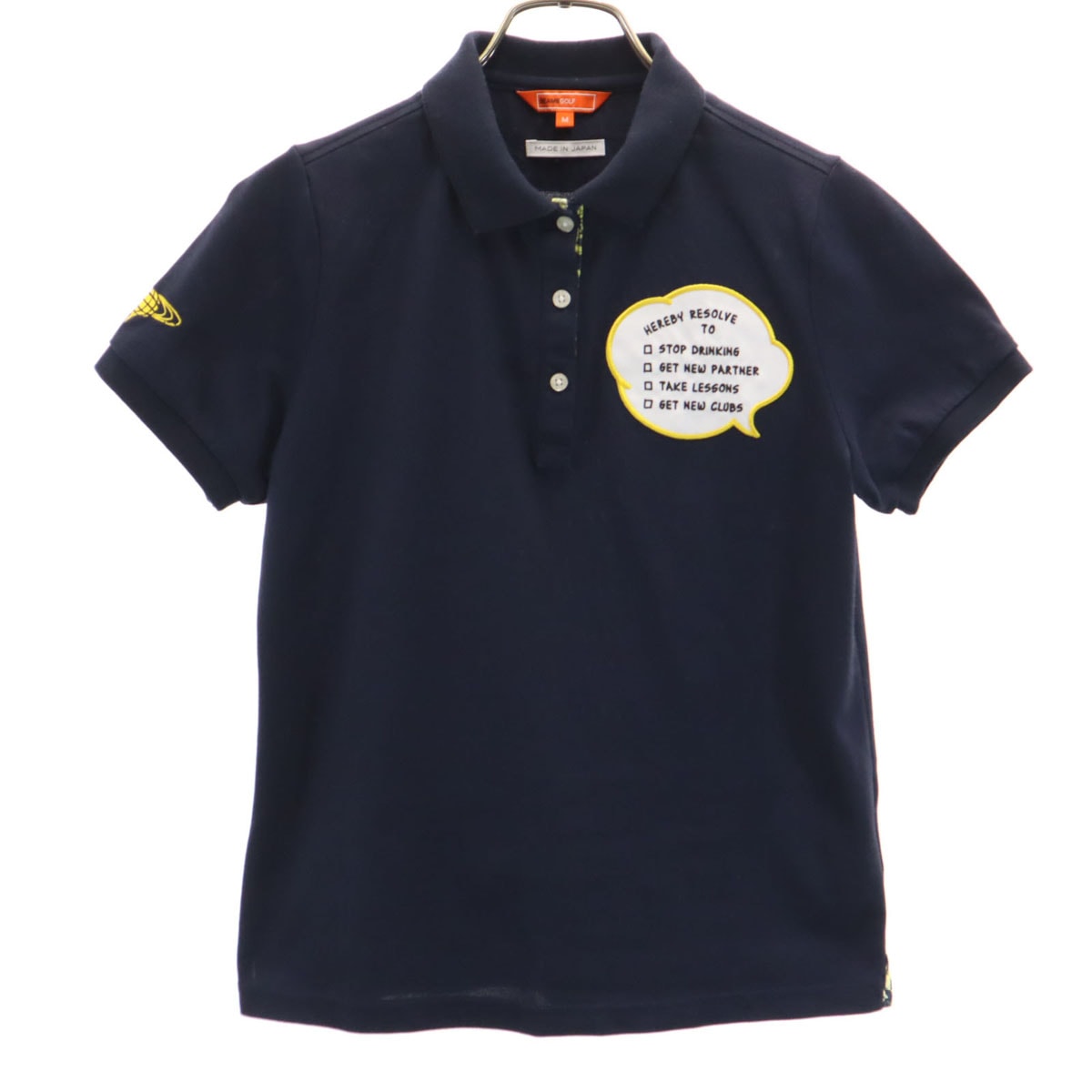 BEAMS GOLF ビームスゴルフ 日本製 半袖 ポロシャツ M ネイビー