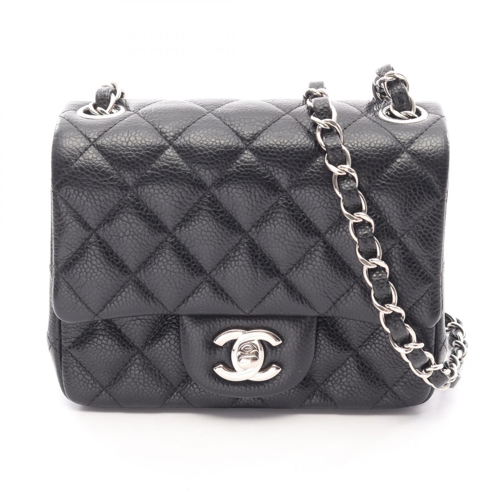 シャネル CHANEL ミニマトラッセ ショルダーバッグ バッグ キャビアスキン(グレインドカーフ) レディース ブラック系 【中古】